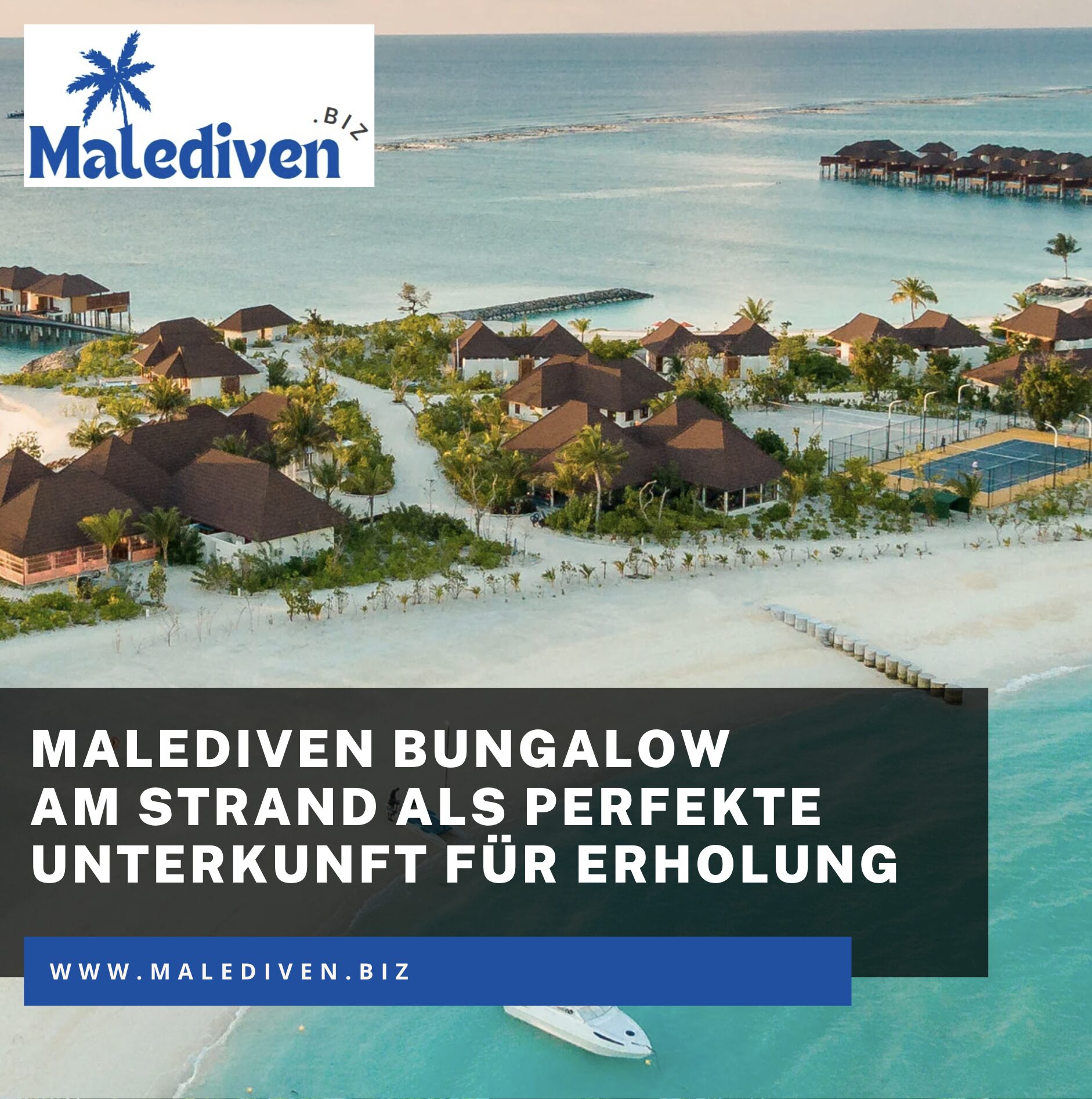 Malediven Bungalow am Strand als perfekte Unterkunft für Erholung Malediven Bungalow am Strand als perfekte Unterkunft für Erholung