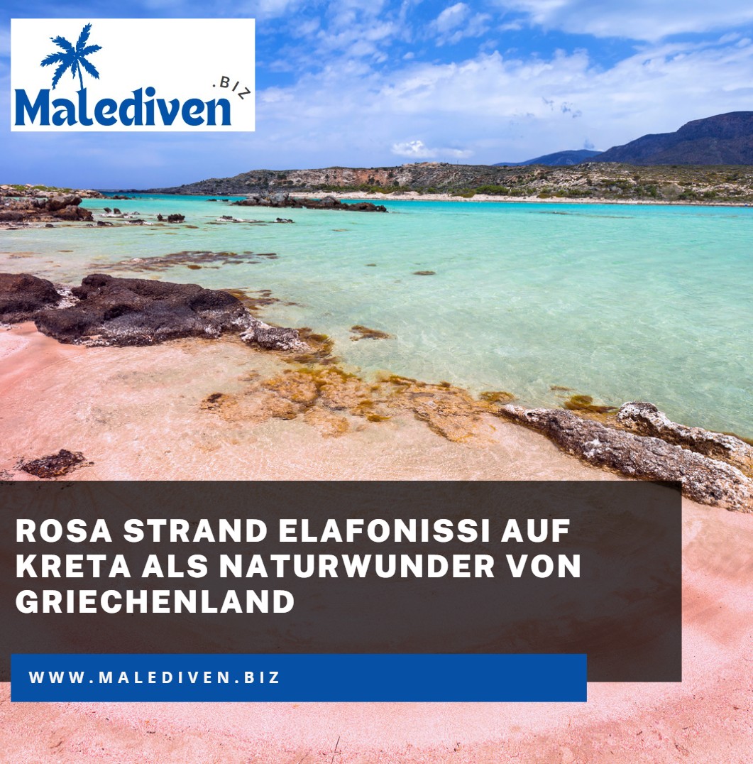 Rosa Strand Elafonissi auf Kreta als Naturwunder von Griechenland Rosa Strand Elafonissi auf Kreta als Naturwunder von Griechenland