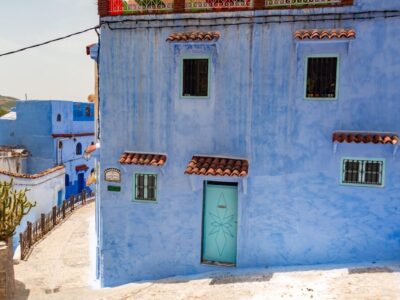 blaue stadt in marokko